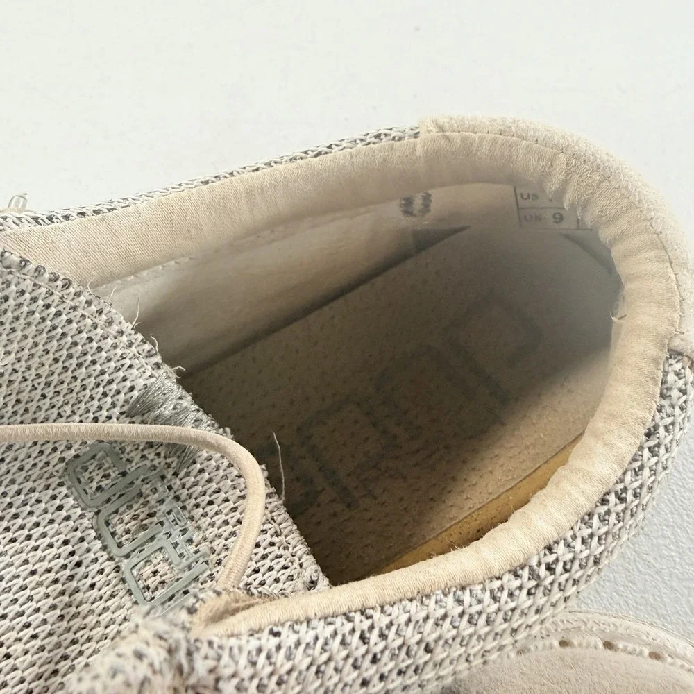 Hey Dude Wally Sox Stone White Men's Casual Loafer Slip On‎ Shoes Size 10